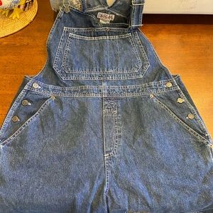 Women’s vintage Bill Blass large jean overall shorts